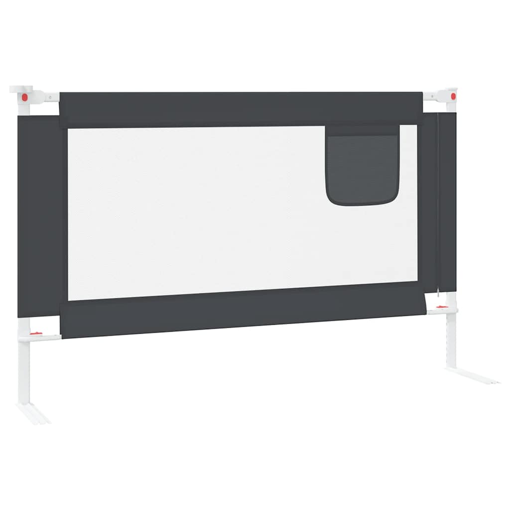 Bedhekje peuter 120x25 cm stof donkergrijs is nu te koop bij PeponiXL, paradijselijk wonen!