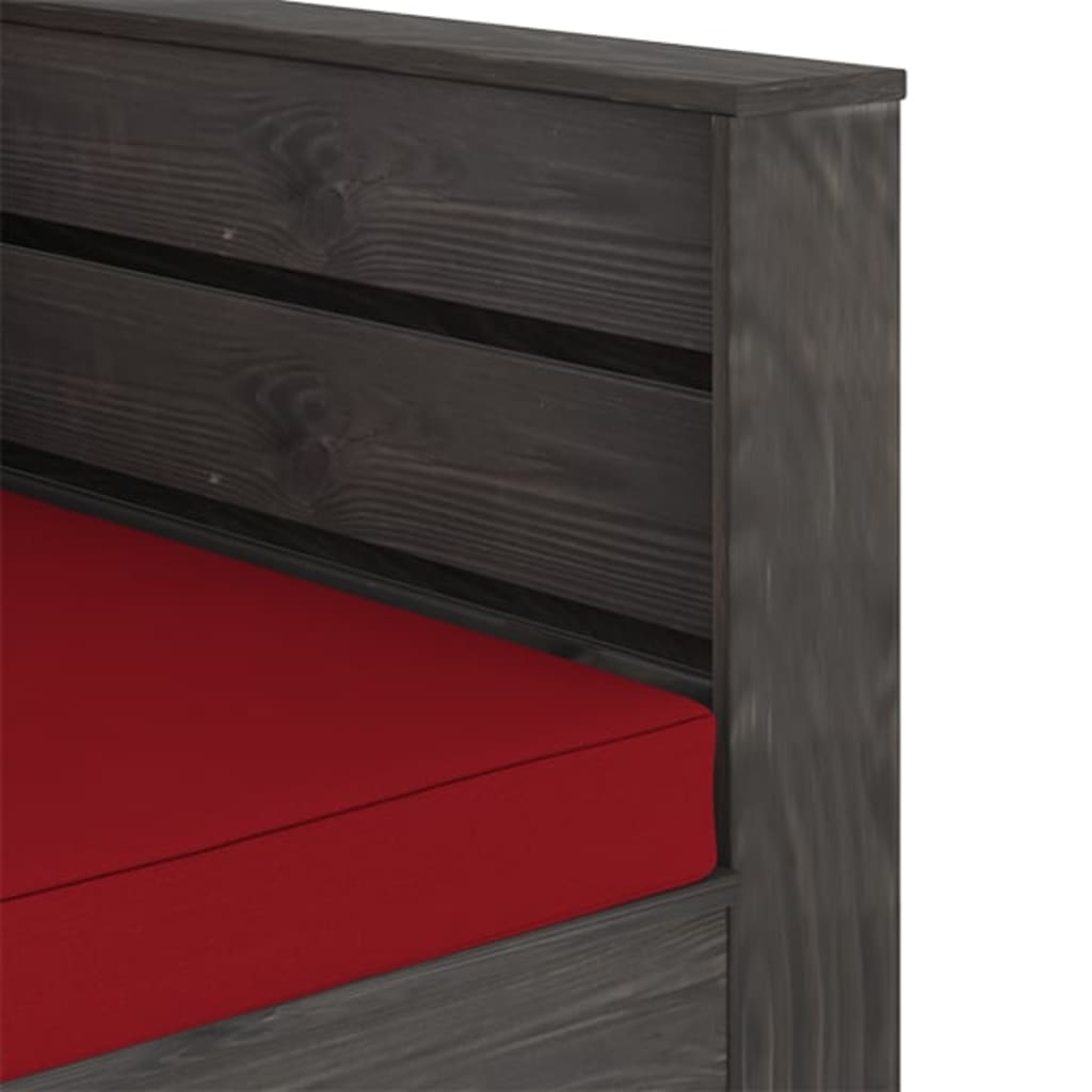 2-delige Loungeset met kussens grijs geïmpregneerd hout is nu te koop bij PeponiXL, paradijselijk wonen!