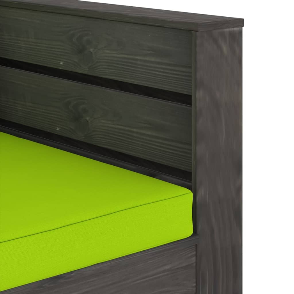 2-delige Loungeset met kussens grijs geïmpregneerd hout is nu te koop bij PeponiXL, paradijselijk wonen!