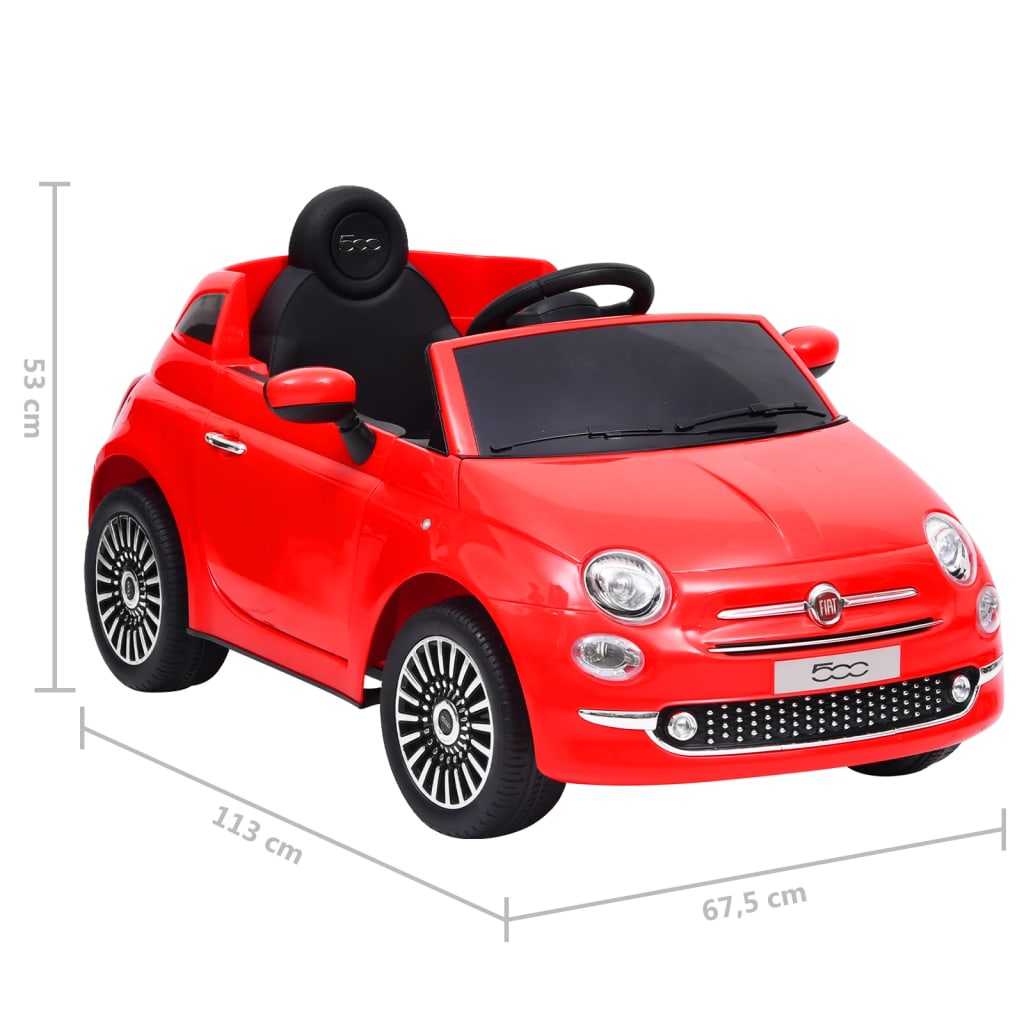 Kinderauto Fiat 500 elektrisch rood is nu te koop bij PeponiXL, paradijselijk wonen!