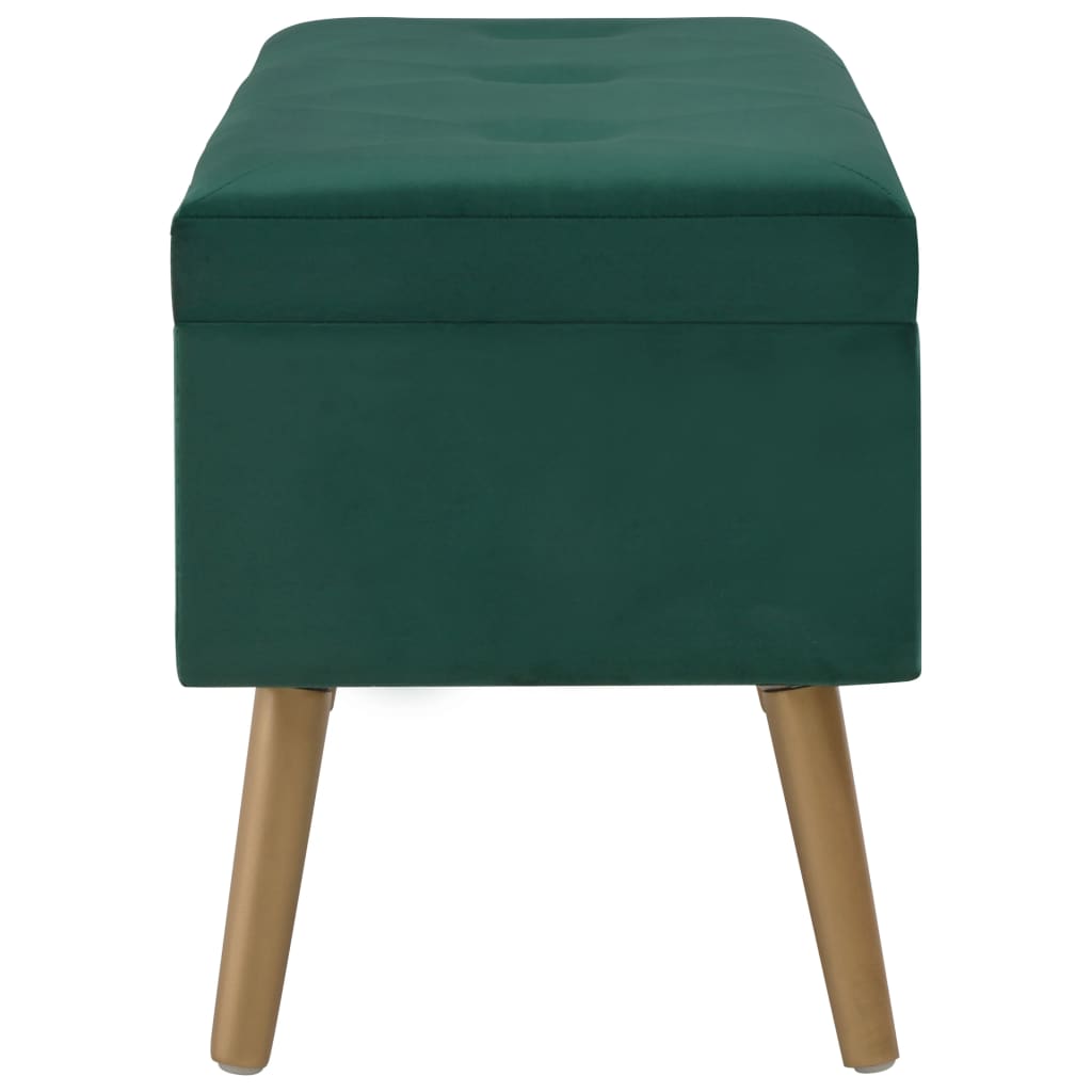 Bankje met opbergvak 80 cm fluweel groen is nu te koop bij PeponiXL, paradijselijk wonen!