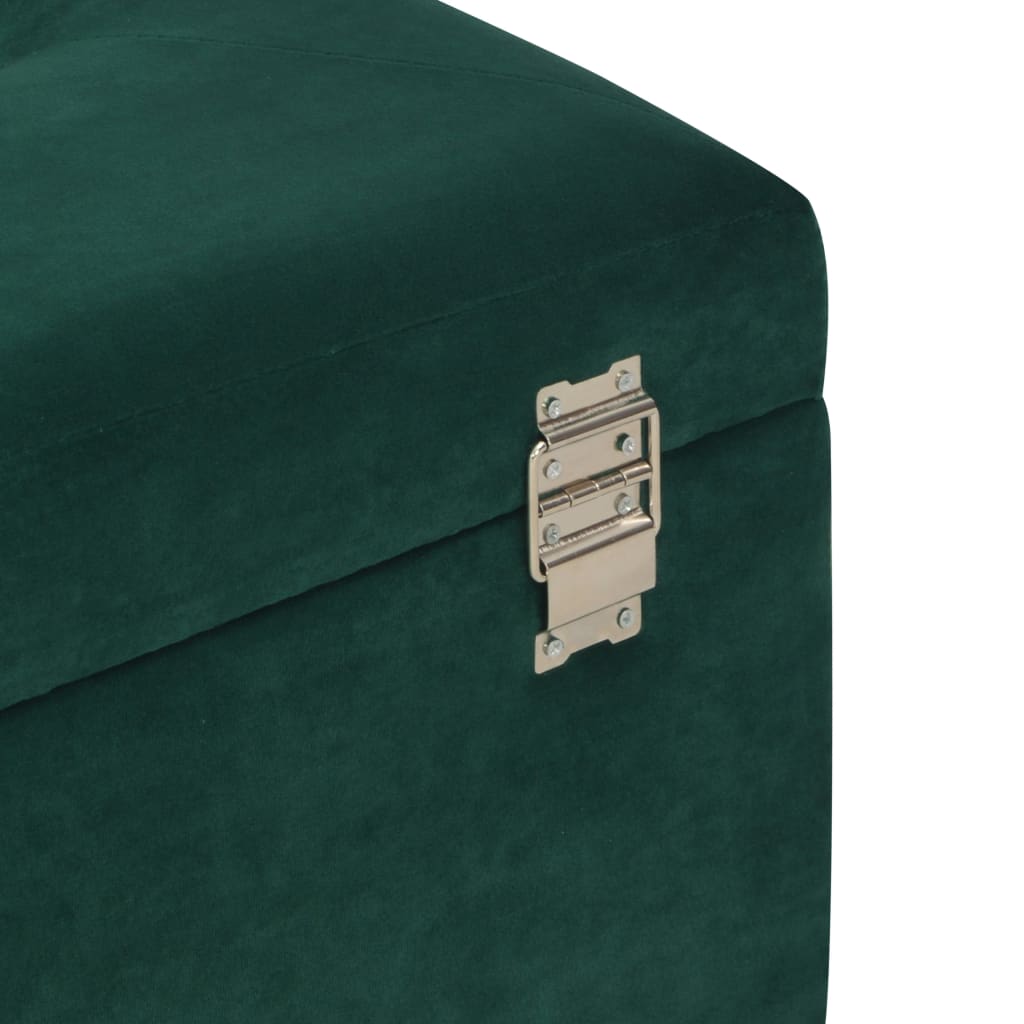 Bankje met opbergvak 80 cm fluweel groen is nu te koop bij PeponiXL, paradijselijk wonen!