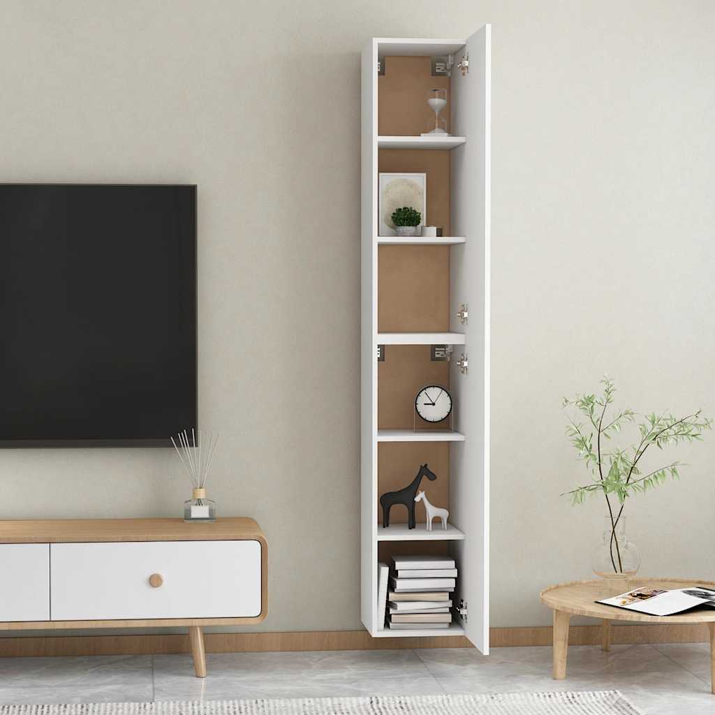 Tv-meubels 2 st 30,5x30x90 cm bewerkt hout wit is nu te koop bij PeponiXL, paradijselijk wonen!