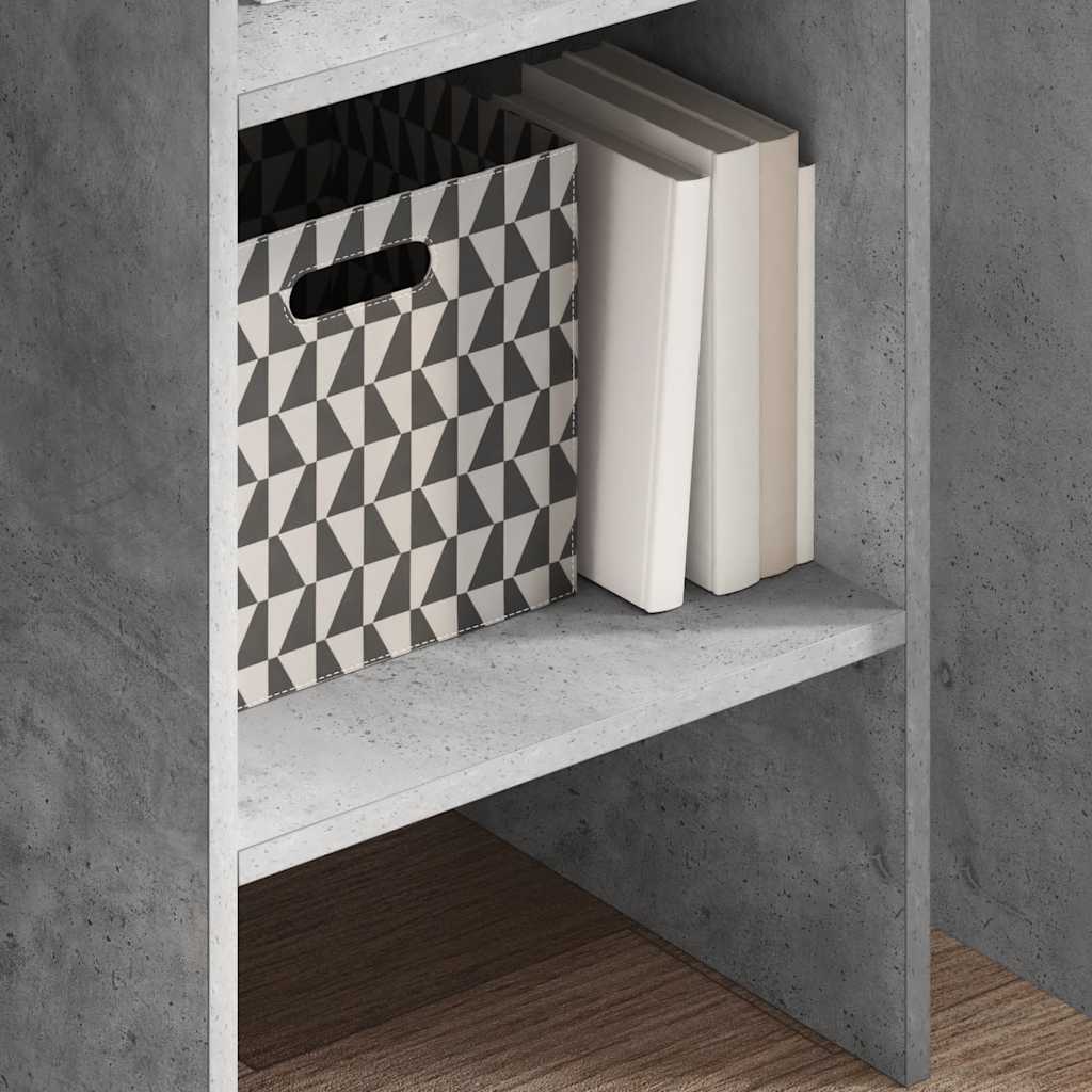 Boekenkast 40x35x180 cm bewerkt hout betongrijs is nu te koop bij PeponiXL, paradijselijk wonen!