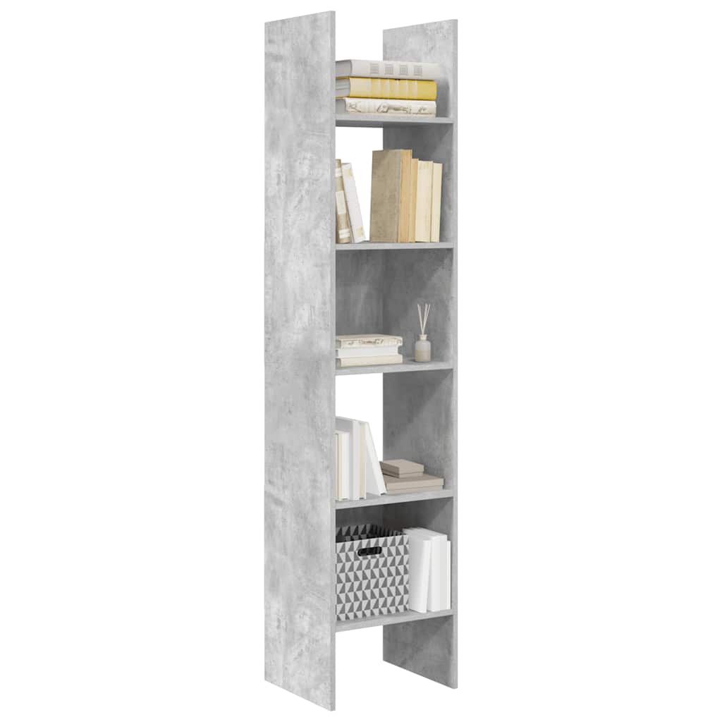 Boekenkast 40x35x180 cm bewerkt hout betongrijs is nu te koop bij PeponiXL, paradijselijk wonen!