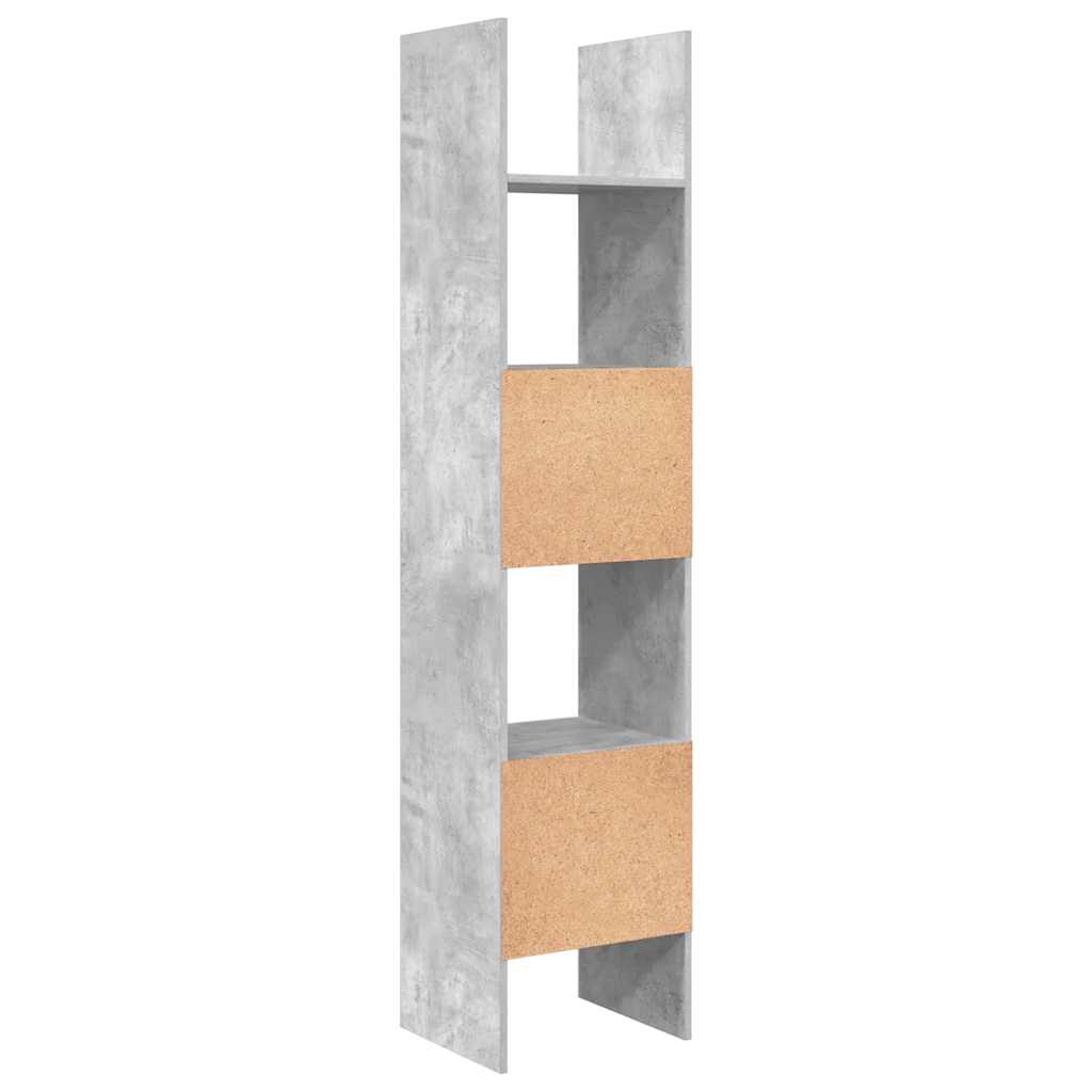 Boekenkast 40x35x180 cm bewerkt hout betongrijs is nu te koop bij PeponiXL, paradijselijk wonen!