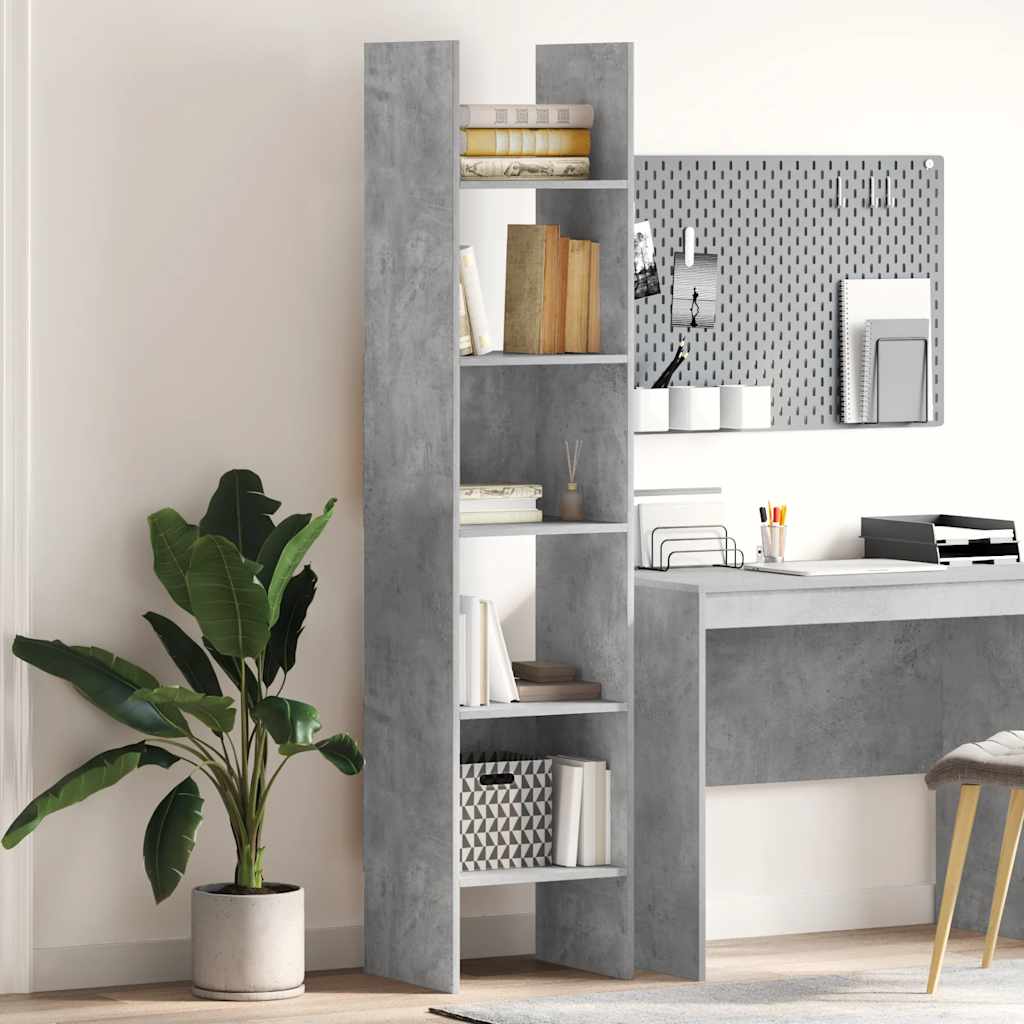 Boekenkast 40x35x180 cm bewerkt hout betongrijs is nu te koop bij PeponiXL, paradijselijk wonen!