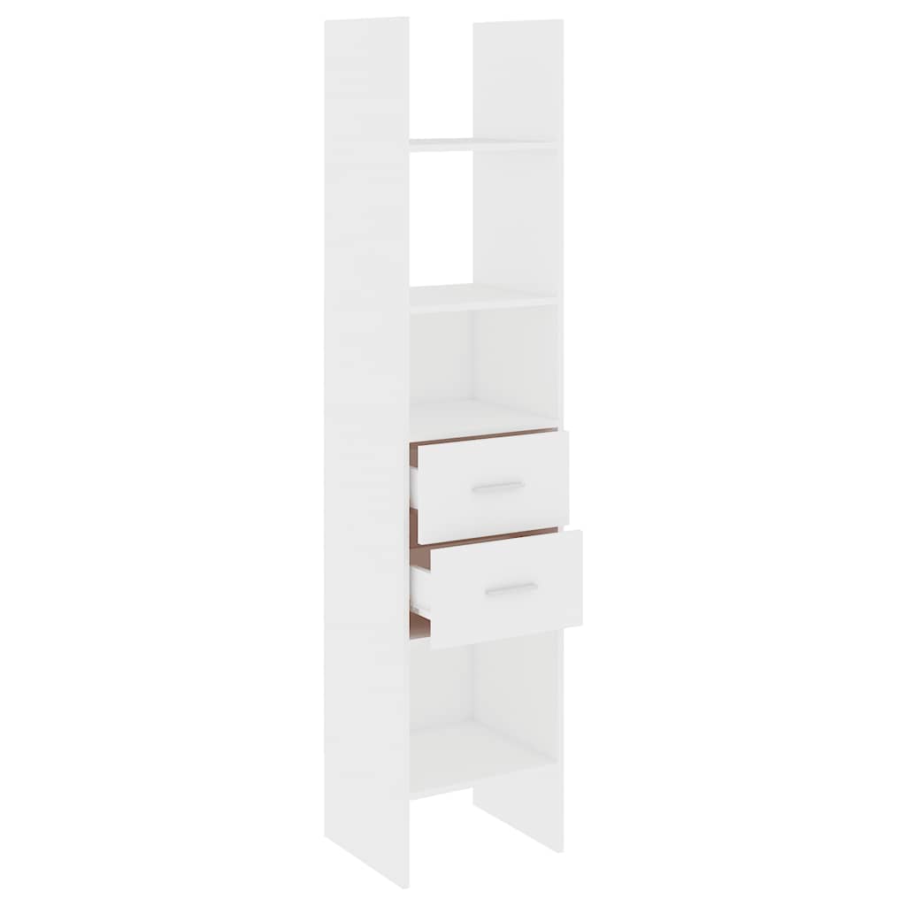 Boekenkast 40x35x180 cm bewerkt hout wit is nu te koop bij PeponiXL, paradijselijk wonen!