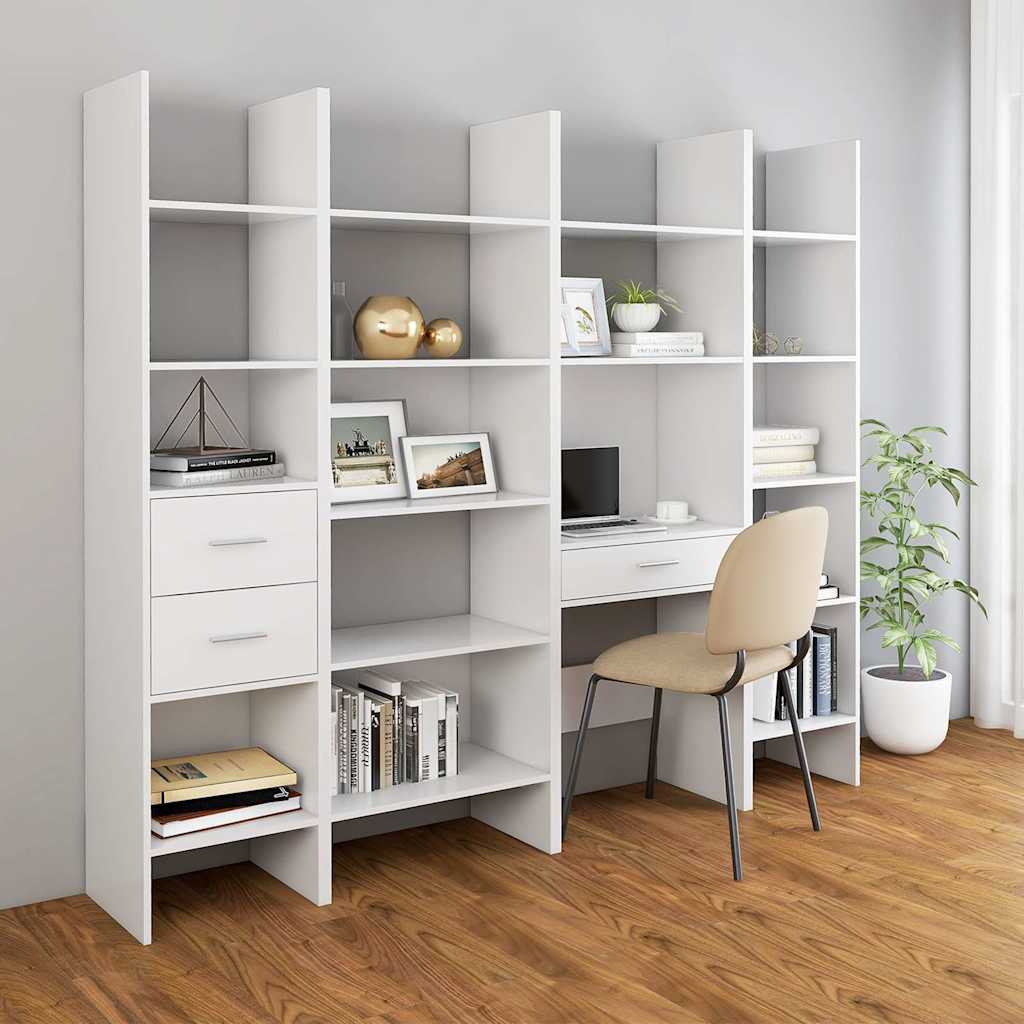 Boekenkast 40x35x180 cm bewerkt hout wit is nu te koop bij PeponiXL, paradijselijk wonen!