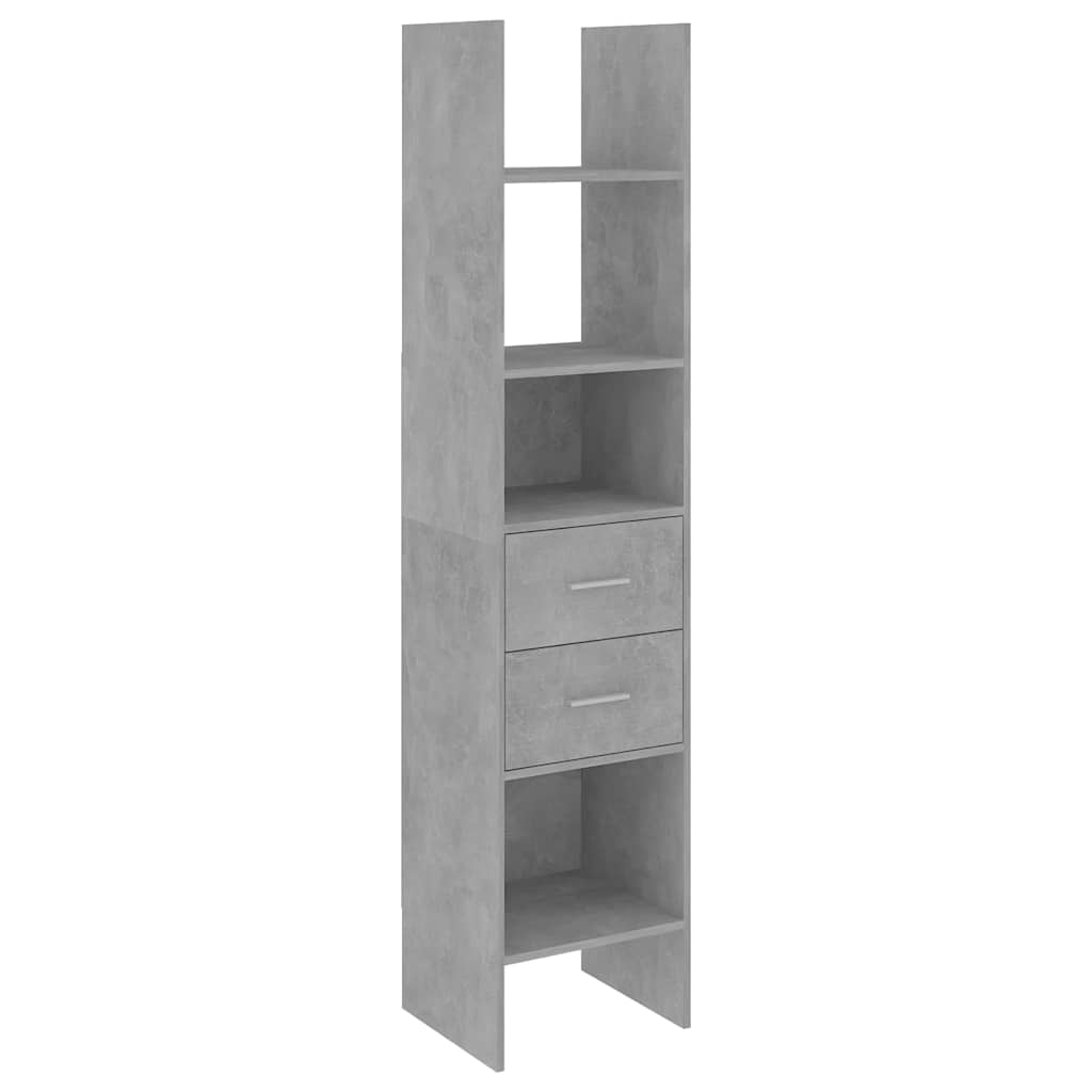 Boekenkast 40x35x180 cm bewerkt hout betongrijs is nu te koop bij PeponiXL, paradijselijk wonen!