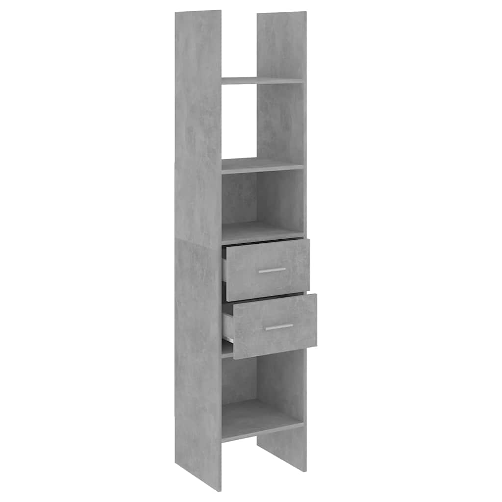 Boekenkast 40x35x180 cm bewerkt hout betongrijs is nu te koop bij PeponiXL, paradijselijk wonen!
