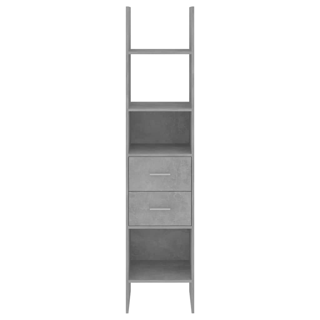 Boekenkast 40x35x180 cm bewerkt hout betongrijs is nu te koop bij PeponiXL, paradijselijk wonen!