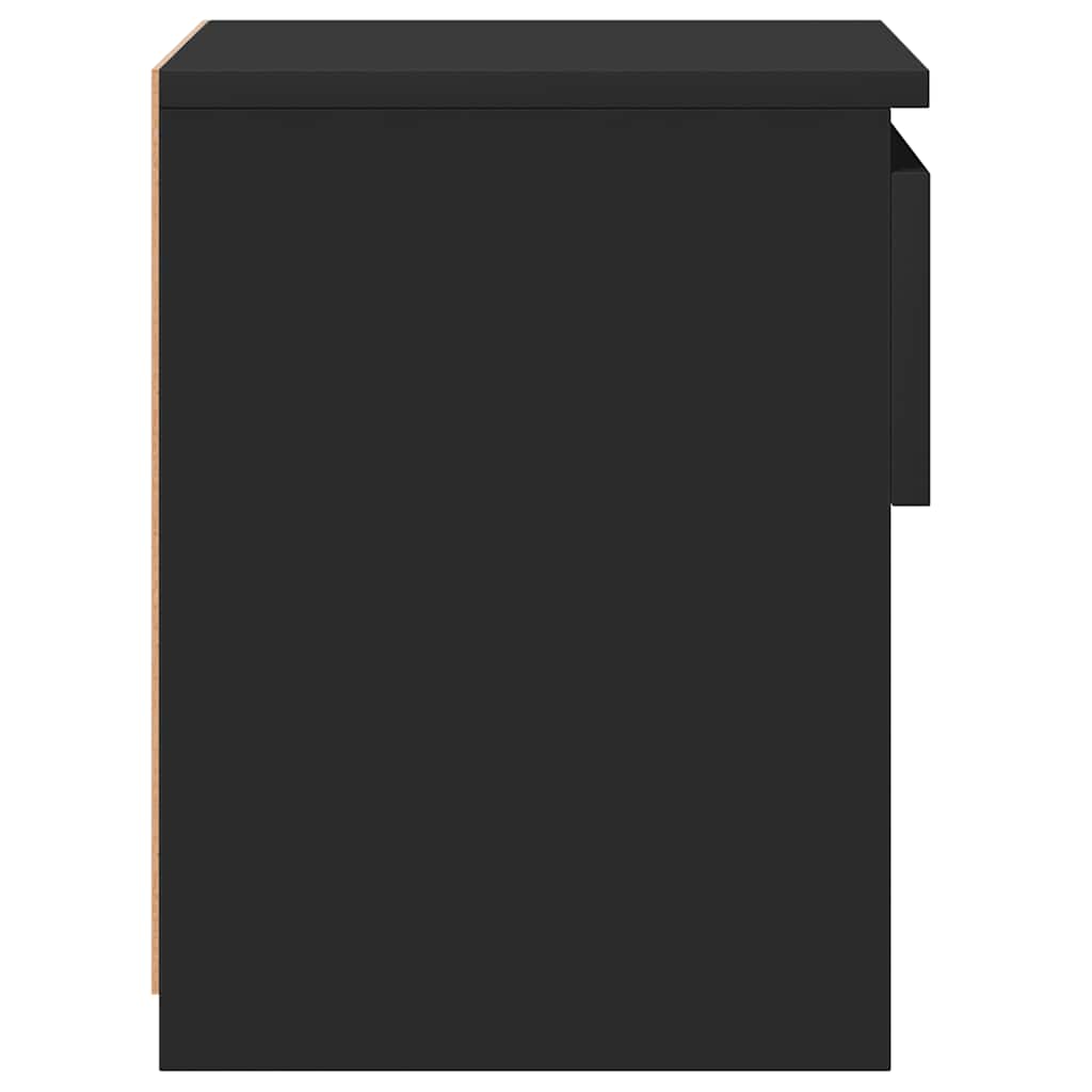 Nachtkastje 40x30x39 cm bewerkt hout zwart is nu te koop bij PeponiXL, paradijselijk wonen!