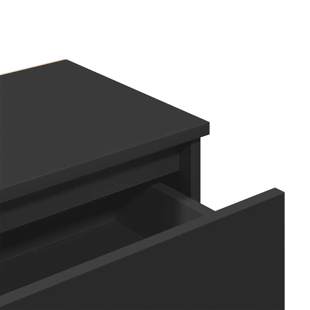 Nachtkastje 40x30x39 cm bewerkt hout zwart is nu te koop bij PeponiXL, paradijselijk wonen!