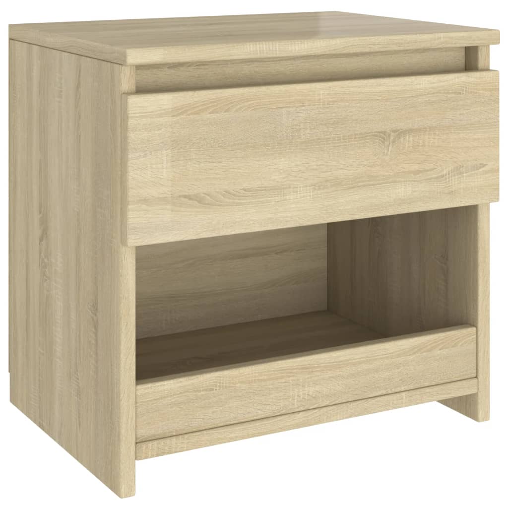 Nachtkastjes 2 st 40x30x39 cm bewerkt hout sonoma eikenkleurig is nu te koop bij PeponiXL, paradijselijk wonen!