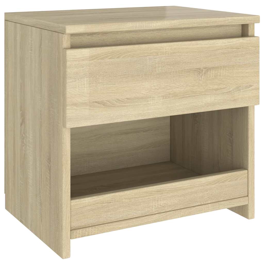 Nachtkastjes 2 st 40x30x39 cm bewerkt hout sonoma eikenkleurig is nu te koop bij PeponiXL, paradijselijk wonen!