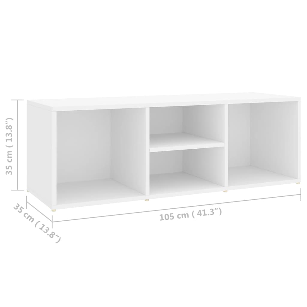 Schoenenopbergbank 105x35x35 cm bewerkt hout wit is nu te koop bij PeponiXL, paradijselijk wonen!