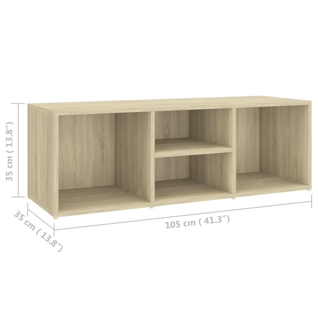 Schoenenopbergbank 105x35x35 cm bewerkt hout sonoma eikenkleur is nu te koop bij PeponiXL, paradijselijk wonen!