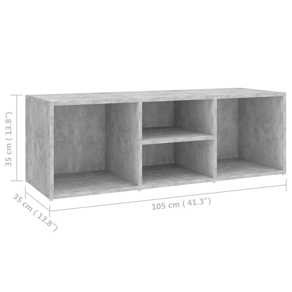 Schoenenopbergbank 105x35x35 cm bewerkt hout betongrijs is nu te koop bij PeponiXL, paradijselijk wonen!