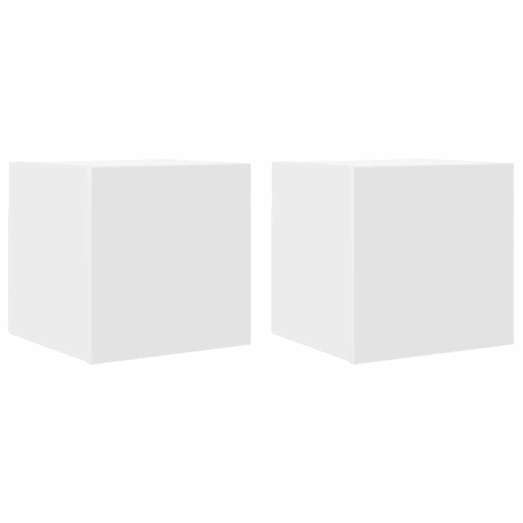 Tv-wandmeubelen 2 st 30,5x30x30 cm wit is nu te koop bij PeponiXL, paradijselijk wonen!