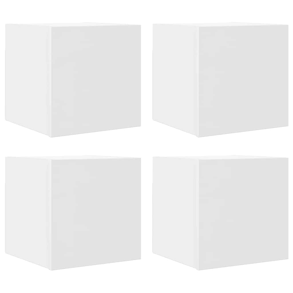 Tv-wandmeubelen 4 st 30,5x30x30 cm wit is nu te koop bij PeponiXL, paradijselijk wonen!