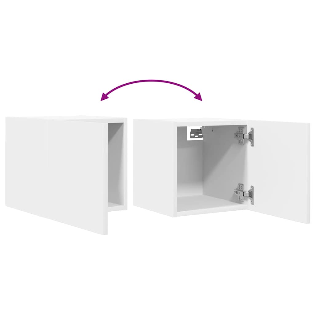 Tv-wandmeubelen 4 st 30,5x30x30 cm wit is nu te koop bij PeponiXL, paradijselijk wonen!