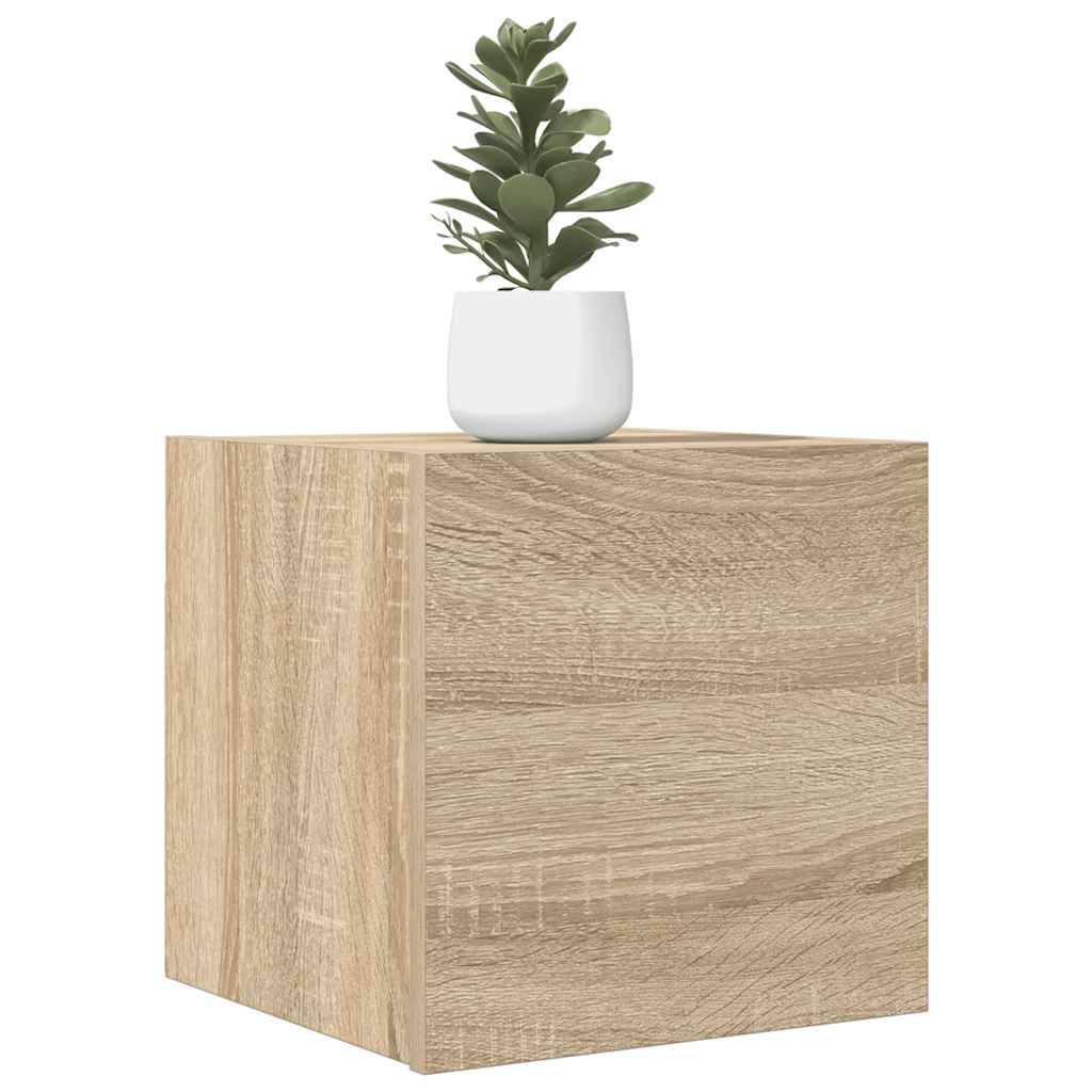 Tv-wandmeubelen 2 st 30,5x30x30 cm sonoma eikenkleurig is nu te koop bij PeponiXL, paradijselijk wonen!