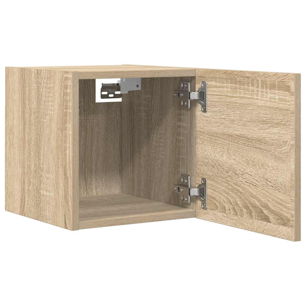 Tv-wandmeubelen 4 st 30,5x30x30 cm sonoma eikenkleurig is nu te koop bij PeponiXL, paradijselijk wonen!