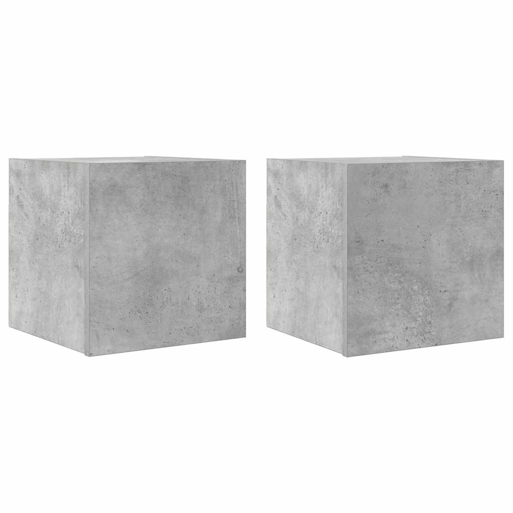 Tv-wandmeubelen 2 st 30,5x30x30 cm betongrijs is nu te koop bij PeponiXL, paradijselijk wonen!