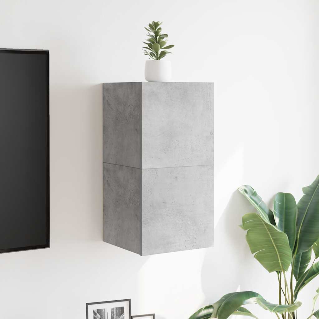 Tv-wandmeubelen 2 st 30,5x30x30 cm betongrijs is nu te koop bij PeponiXL, paradijselijk wonen!