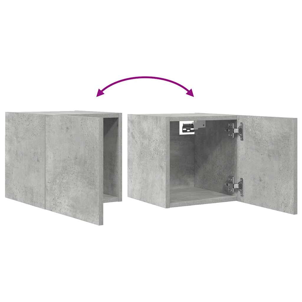 Tv-wandmeubelen 2 st 30,5x30x30 cm betongrijs is nu te koop bij PeponiXL, paradijselijk wonen!