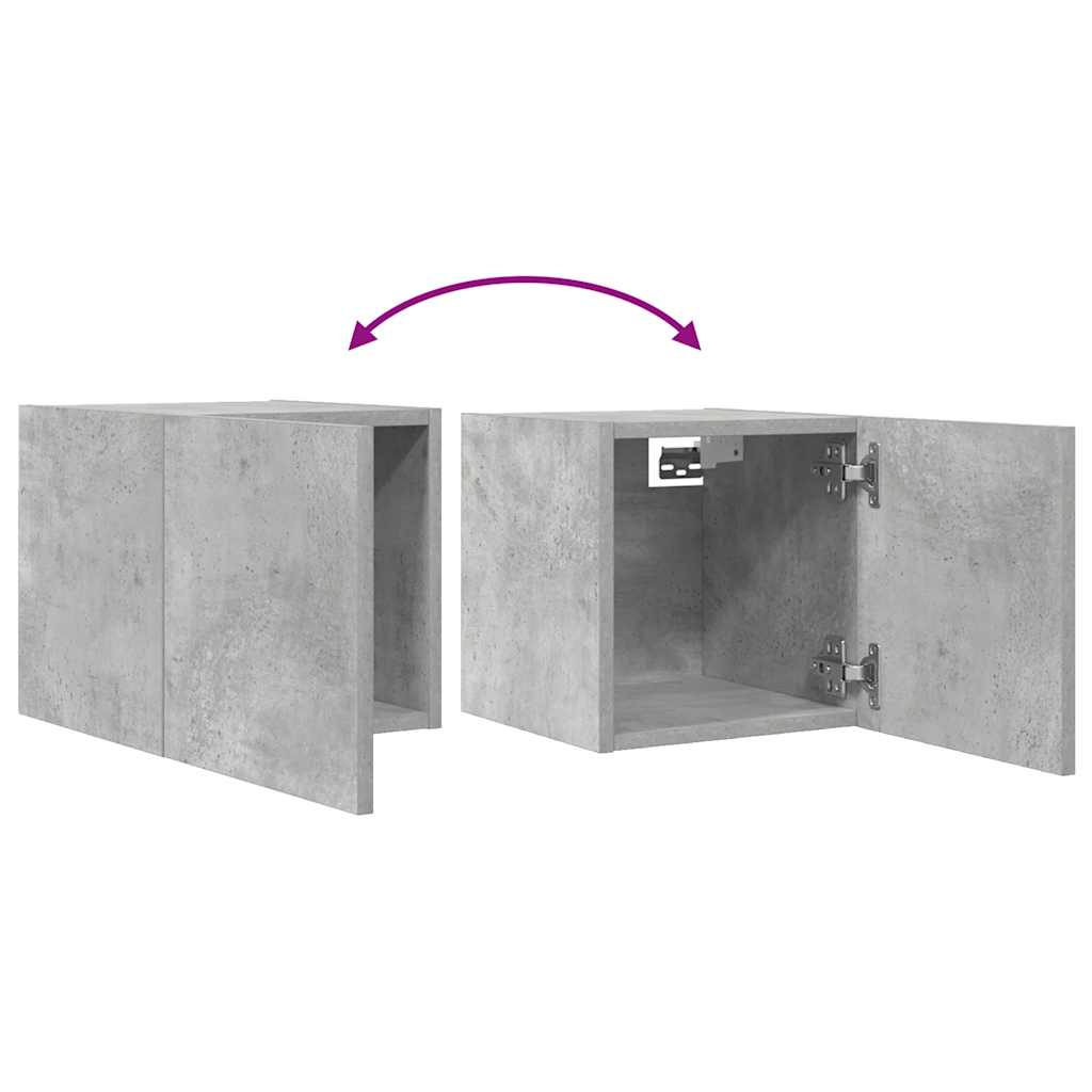 Tv-wandmeubelen 4 st 30,5x30x30 cm betongrijs is nu te koop bij PeponiXL, paradijselijk wonen!