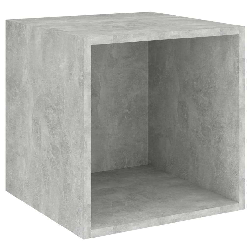 Wandkast 37x37x37 cm bewerkt hout betongrijs is nu te koop bij PeponiXL, paradijselijk wonen!