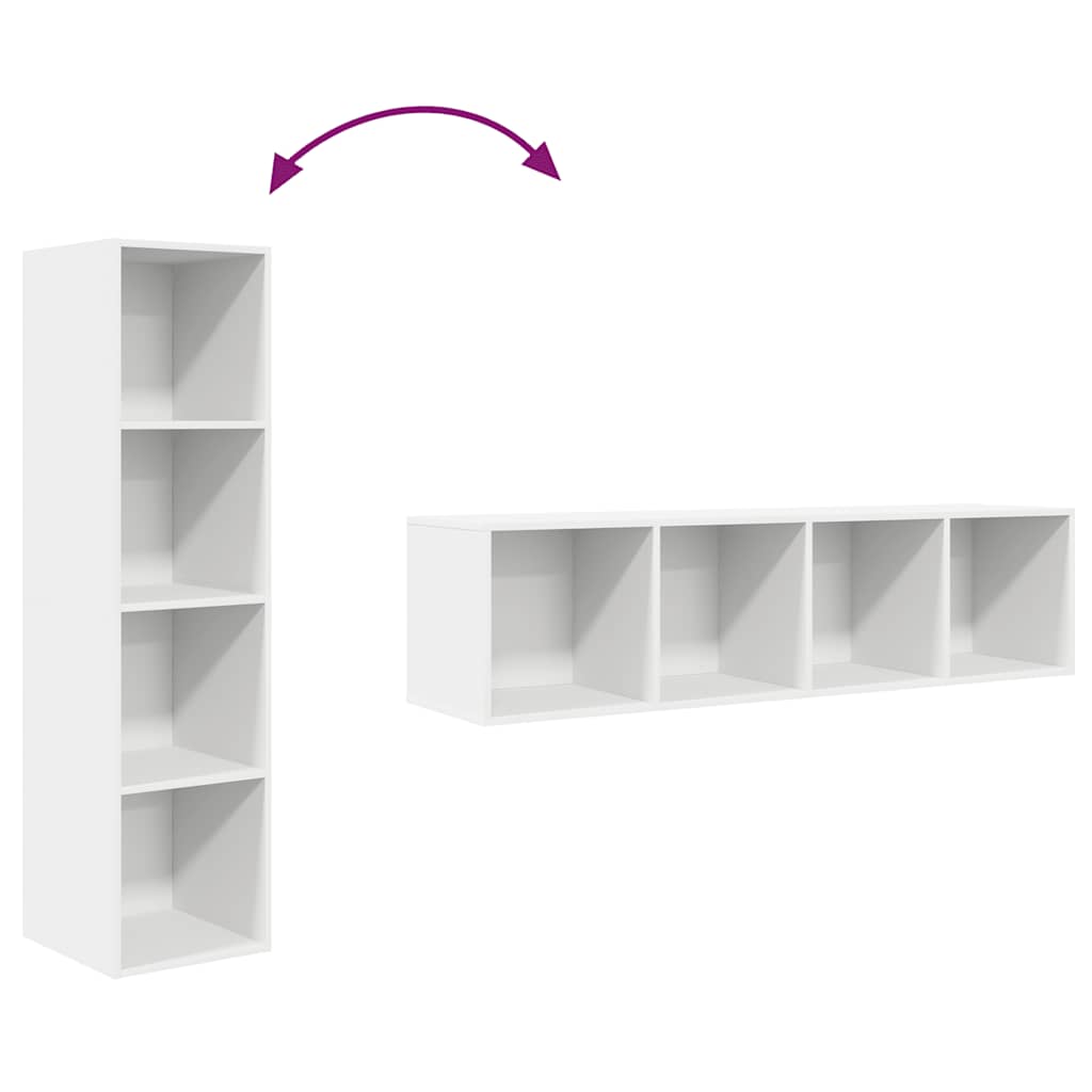 Tv-wandmeubel 37x37x142,5 cm bewerkt hout wit is nu te koop bij PeponiXL, paradijselijk wonen!