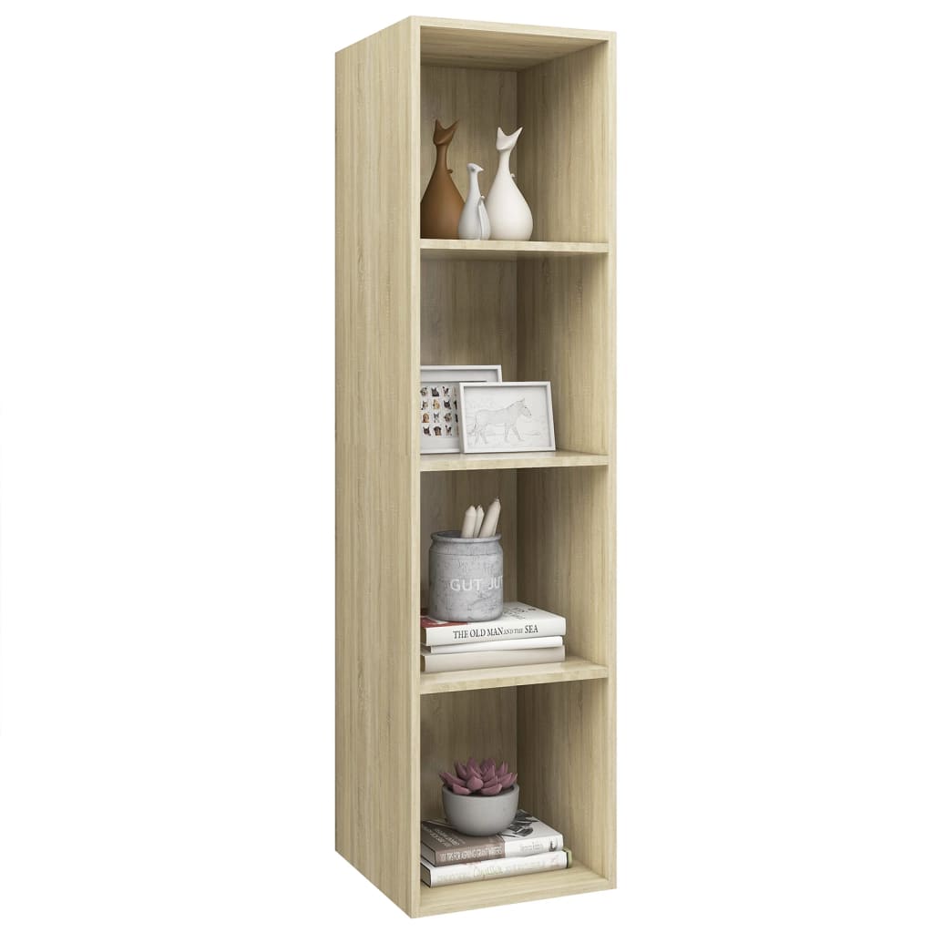 Tv-wandmeubel 37x37x142,5 cm bewerkt hout sonoma eikenkleurig is nu te koop bij PeponiXL, paradijselijk wonen!