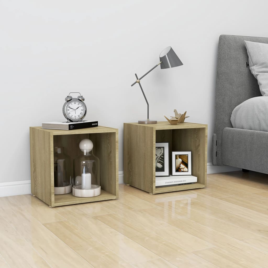 Tv-meubel 37x35x37 cm bewerkt hout sonoma eikenkleurig is nu te koop bij PeponiXL, paradijselijk wonen!