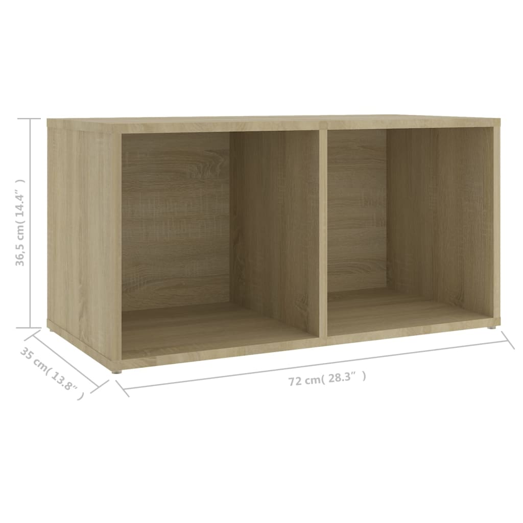 Tv-meubel 72x35x36,5 cm bewerkt hout sonoma eikenkleurig is nu te koop bij PeponiXL, paradijselijk wonen!