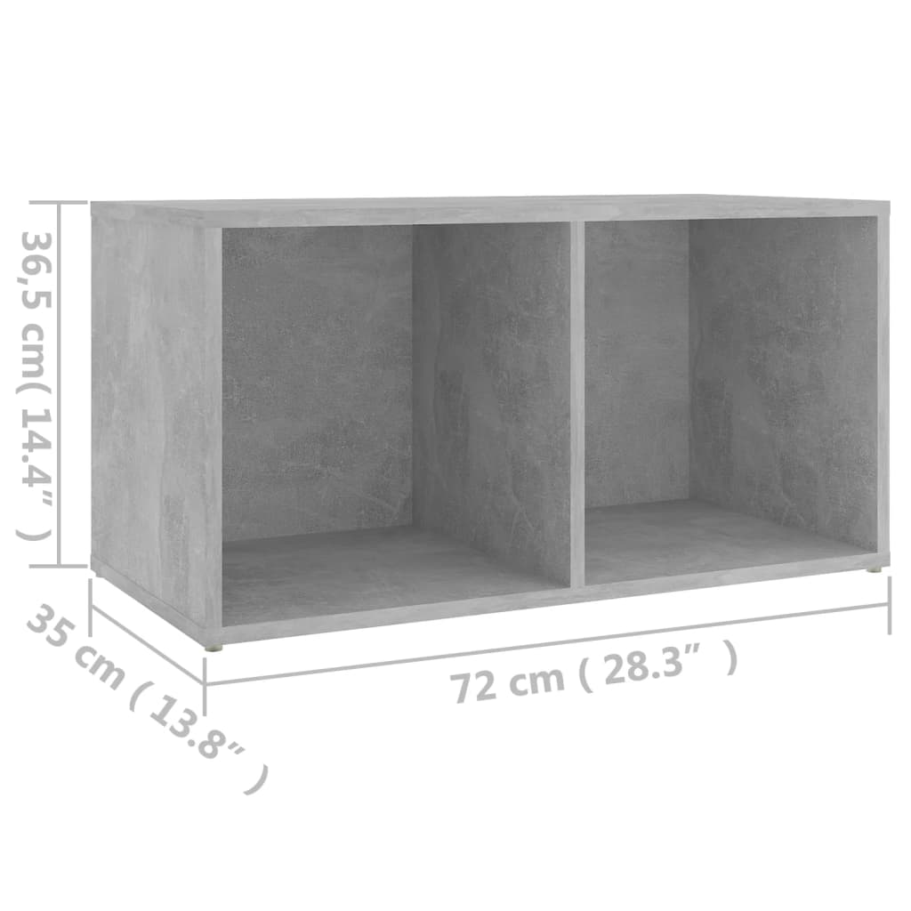 Tv-meubel 72x35x36,5 cm bewerkt hout betongrijs is nu te koop bij PeponiXL, paradijselijk wonen!