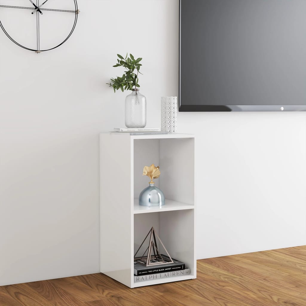 Tv-meubel 72x35x36,5 cm bewerkt hout hoogglans wit is nu te koop bij PeponiXL, paradijselijk wonen!