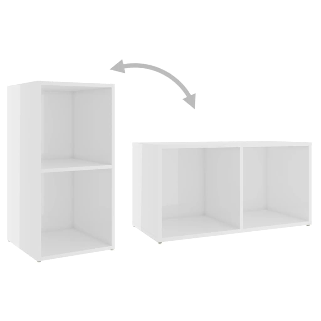 Tv-meubel 72x35x36,5 cm bewerkt hout hoogglans wit is nu te koop bij PeponiXL, paradijselijk wonen!