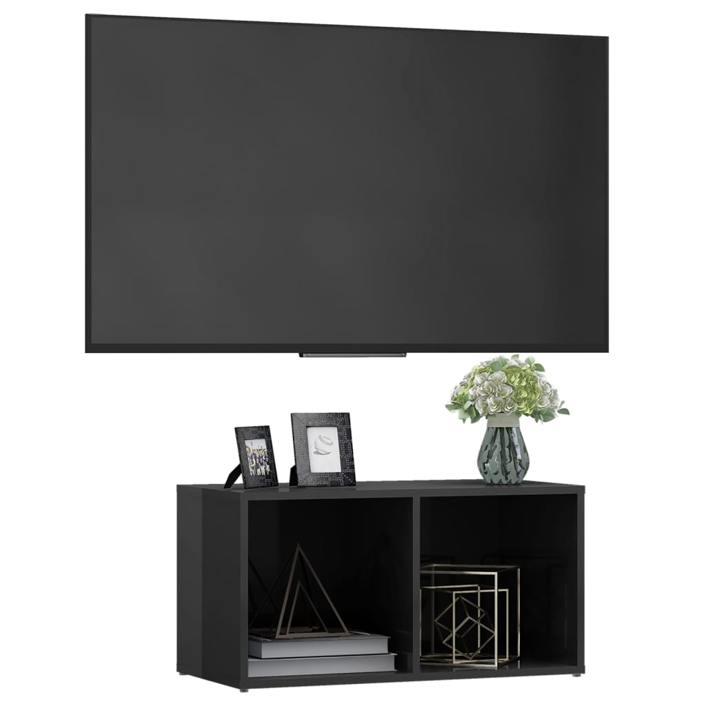 Tv-meubel 72x35x36,5 cm bewerkt hout hoogglans grijs is nu te koop bij PeponiXL, paradijselijk wonen!