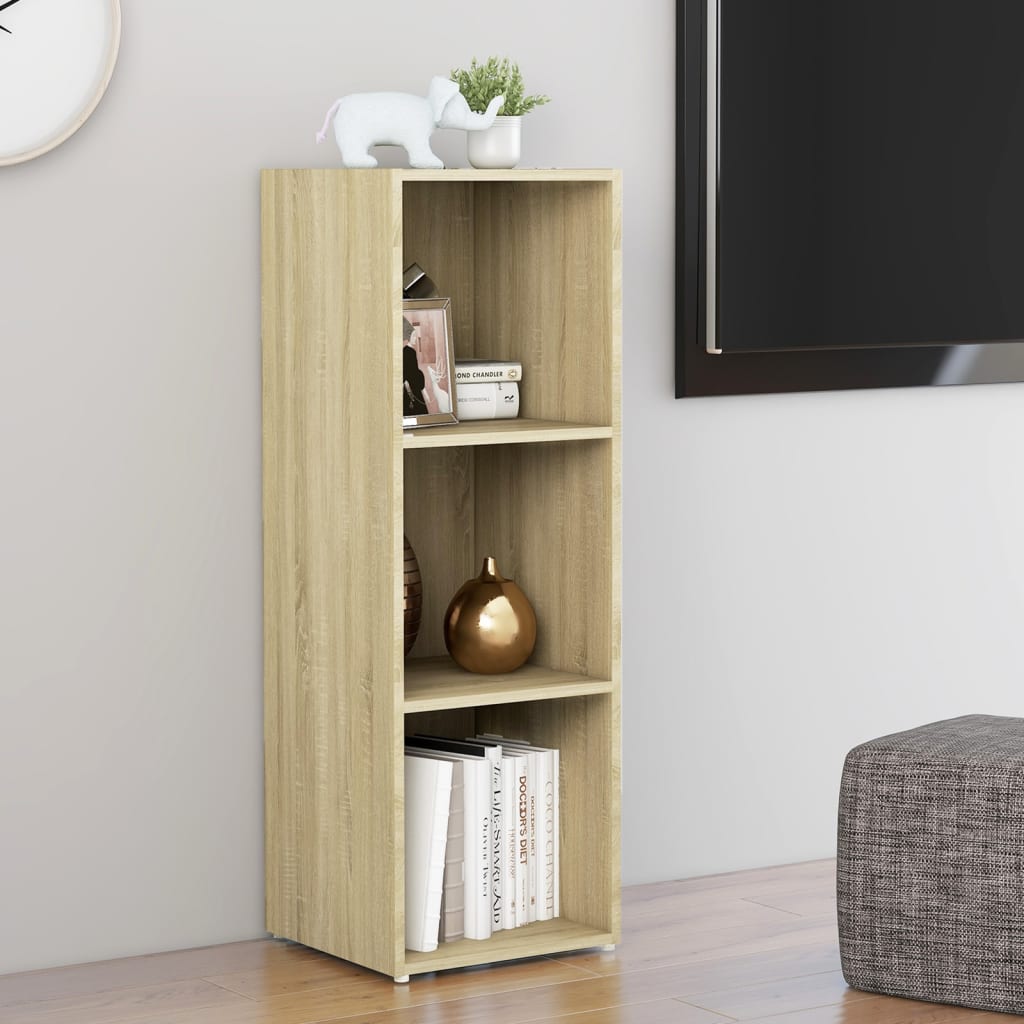 Tv-meubel 107x35x37 cm bewerkt hout sonoma eikenkleurig is nu te koop bij PeponiXL, paradijselijk wonen!