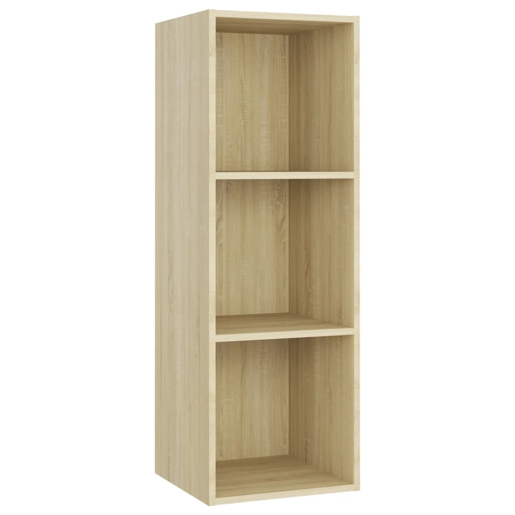 Tv-meubel 107x35x37 cm bewerkt hout sonoma eikenkleurig is nu te koop bij PeponiXL, paradijselijk wonen!