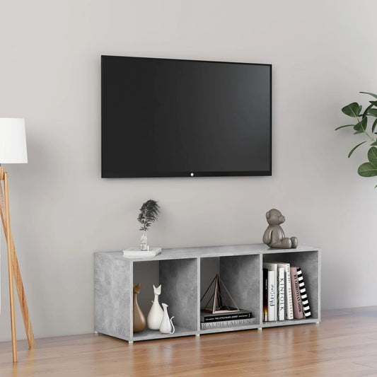 Tv-meubel 107x35x37 cm bewerkt hout betongrijs is nu te koop bij PeponiXL, paradijselijk wonen!