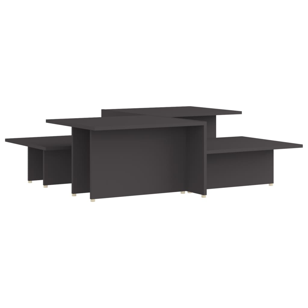 Salontafels 2 st 111,5x50x33 cm bewerkt hout grijs is nu te koop bij PeponiXL, paradijselijk wonen!