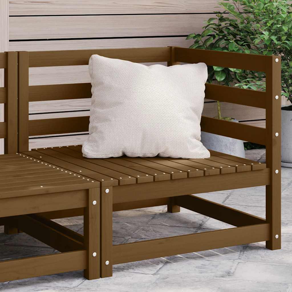 Tuinhoekbank massief grenenhout honingbruin is nu te koop bij PeponiXL, paradijselijk wonen!