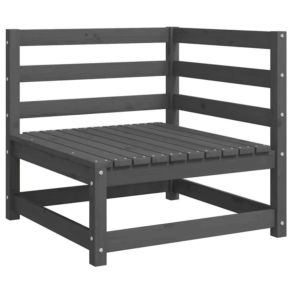 2-delige Loungeset met kussens massief grenenhout grijs is nu te koop bij PeponiXL, paradijselijk wonen!