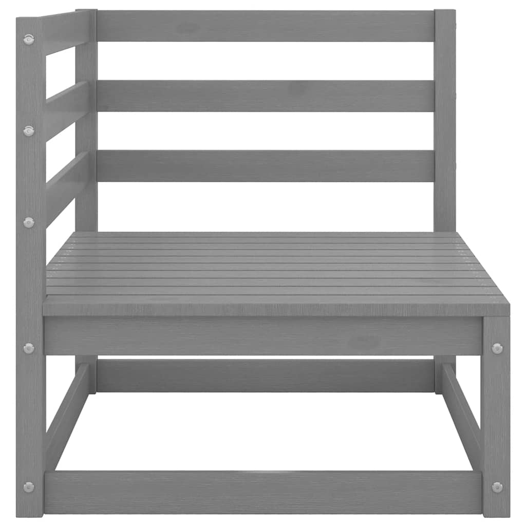 2-delige Loungeset met kussens massief grenenhout grijs is nu te koop bij PeponiXL, paradijselijk wonen!