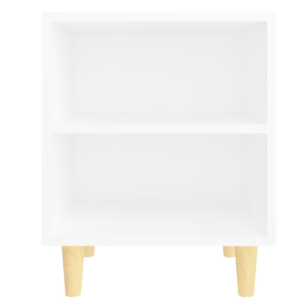 Nachtkastje met massief houten poten 40x30x50 cm wit is nu te koop bij PeponiXL, paradijselijk wonen!