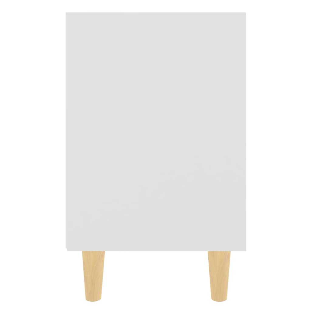 Nachtkastje met massief houten poten 40x30x50 cm wit is nu te koop bij PeponiXL, paradijselijk wonen!